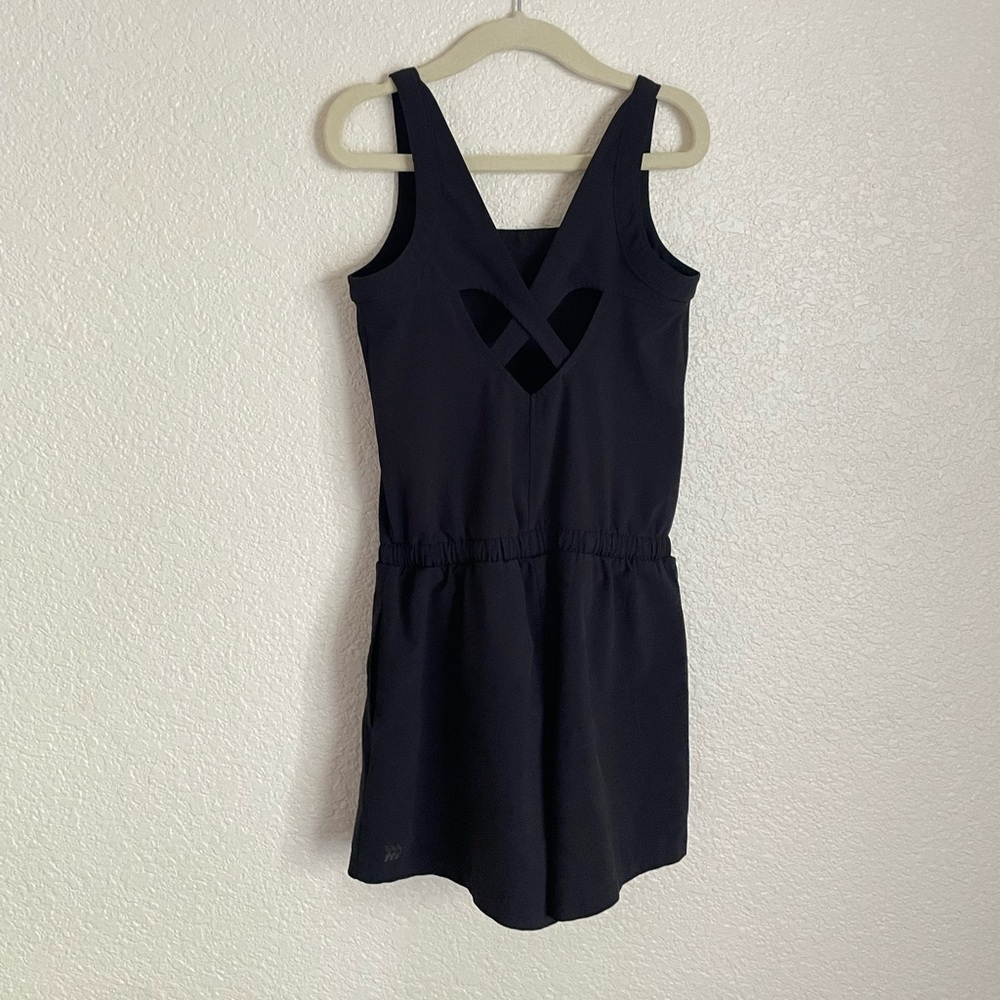 All in Motion Girls' Woven Activewear Romper XS 4/5 Black - Picture 3 of 9